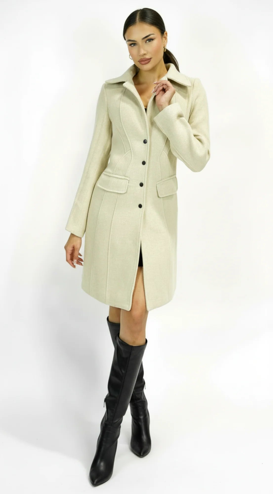 Align Tailored Front Button Peacoat Cream