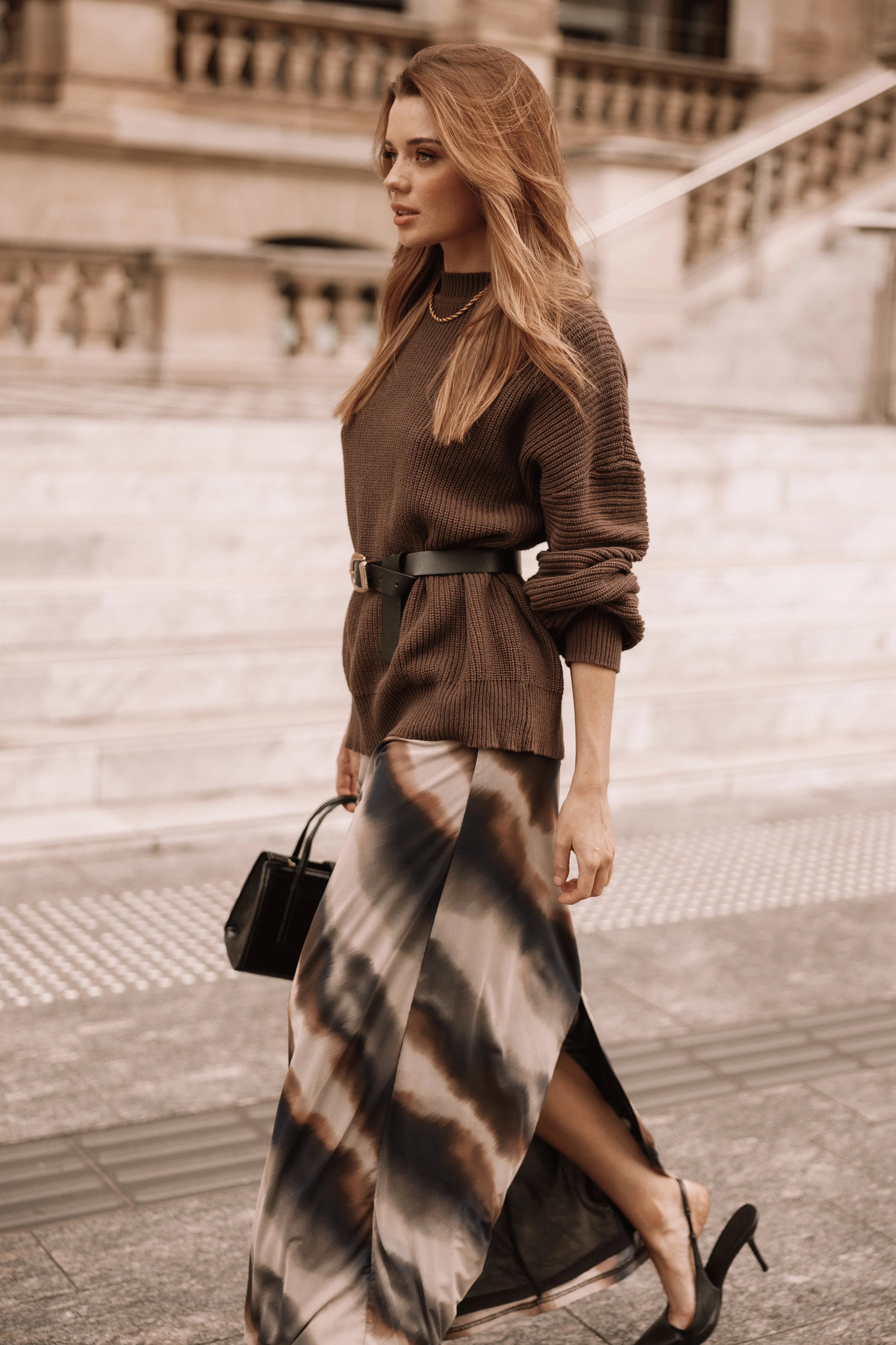 Katty Knit Sweater Chocolate Brown