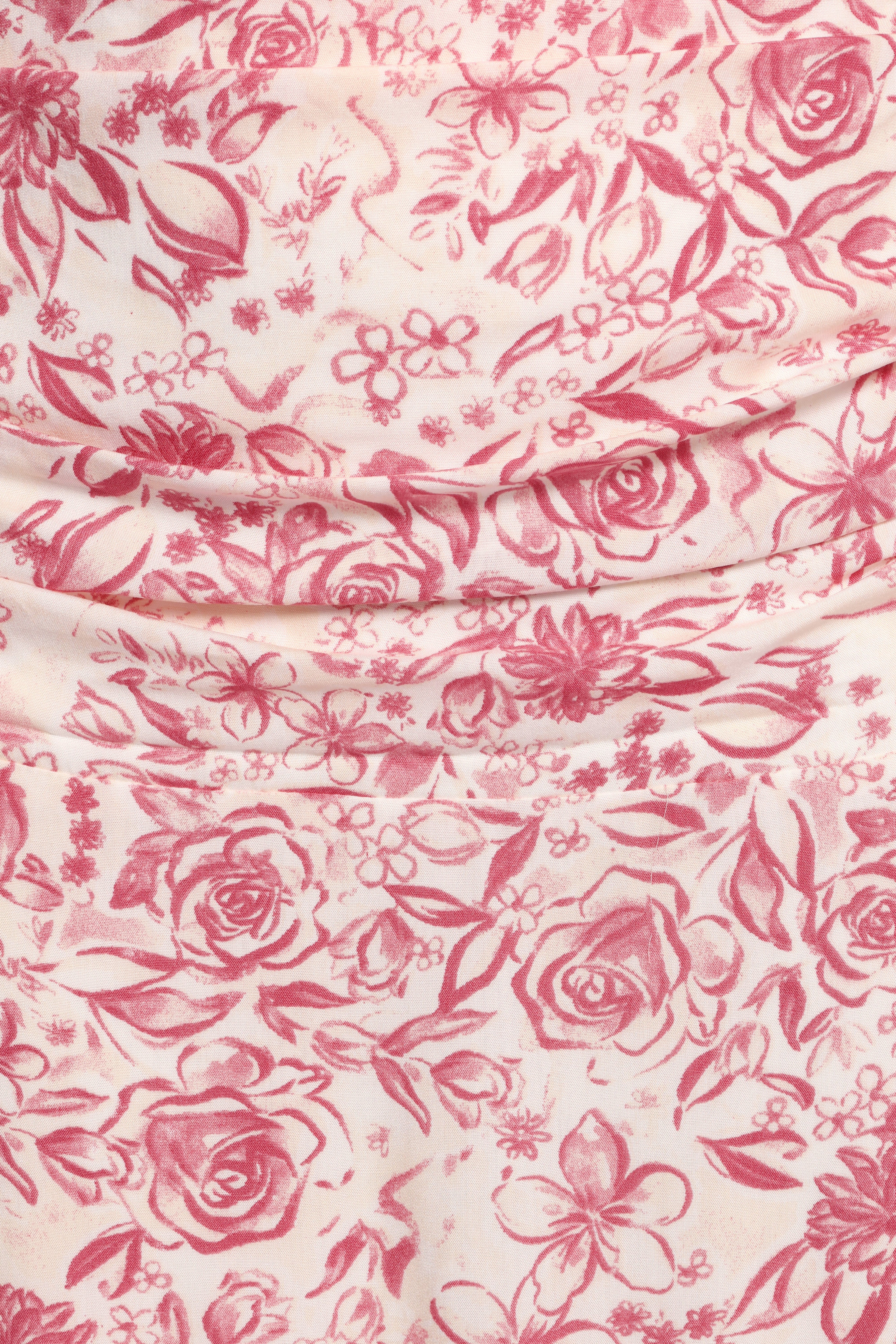 Velda Ruched Maxi Skirt Pink Floral