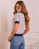 Soft Radiance Abstract Knit Top