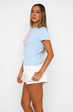 With Love Kisses Relaxed Baby Tee Baby Blue