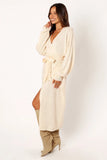 Nova Wrap Knit Midi Dress Taupe