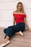 Lanna Off Shoulder Top Red