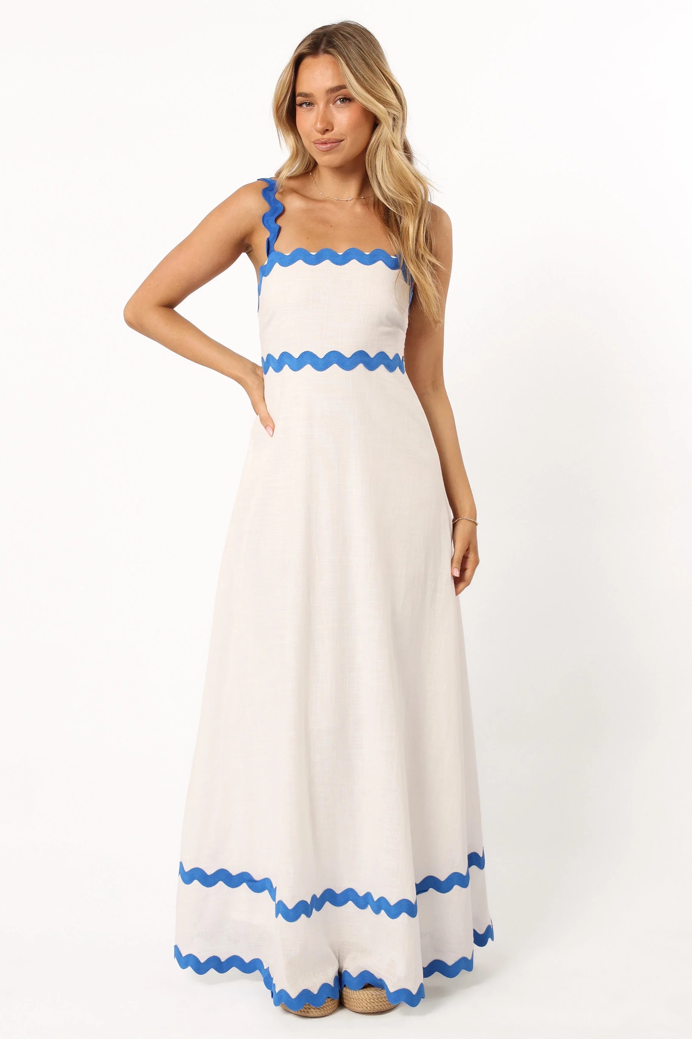 Nancy Maxi Dress Blue White