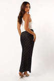 Heidi Stripe Slip Skirt Black White Stripe