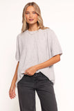 Morris Short Sleeve Oversized Sweater Tee Grey