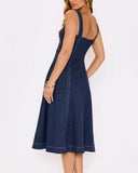 Rey Denim Midi Dress