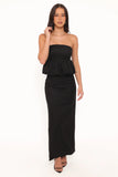 Ursa Peplum Top Black