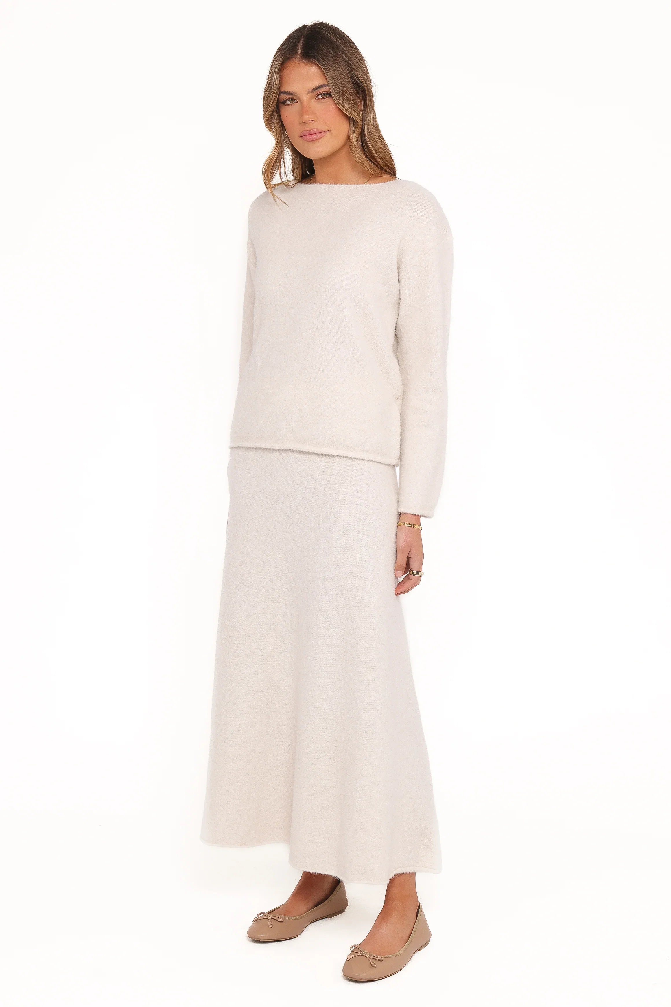 Willis Knitted Skirt Cream