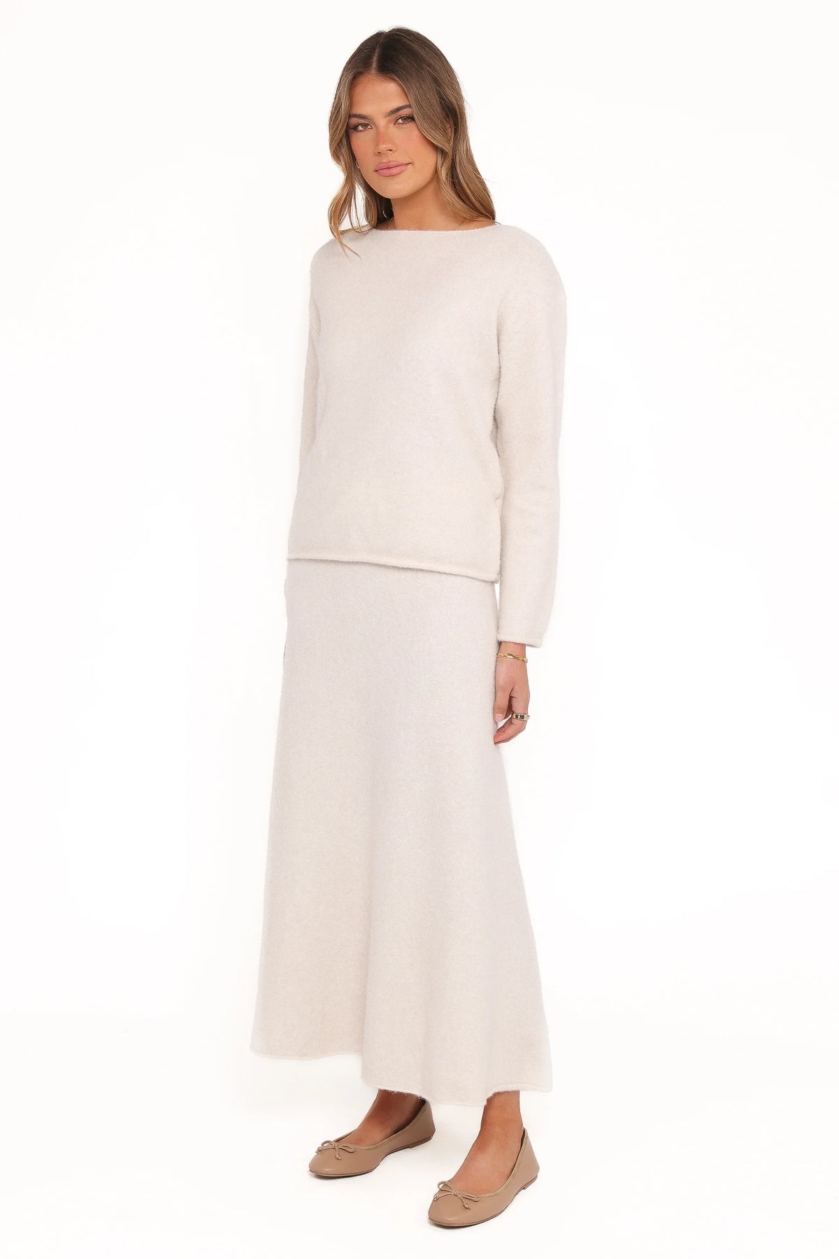 Willis Knitted Skirt Cream