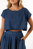 Rylie Two Piece Set Dark Denim