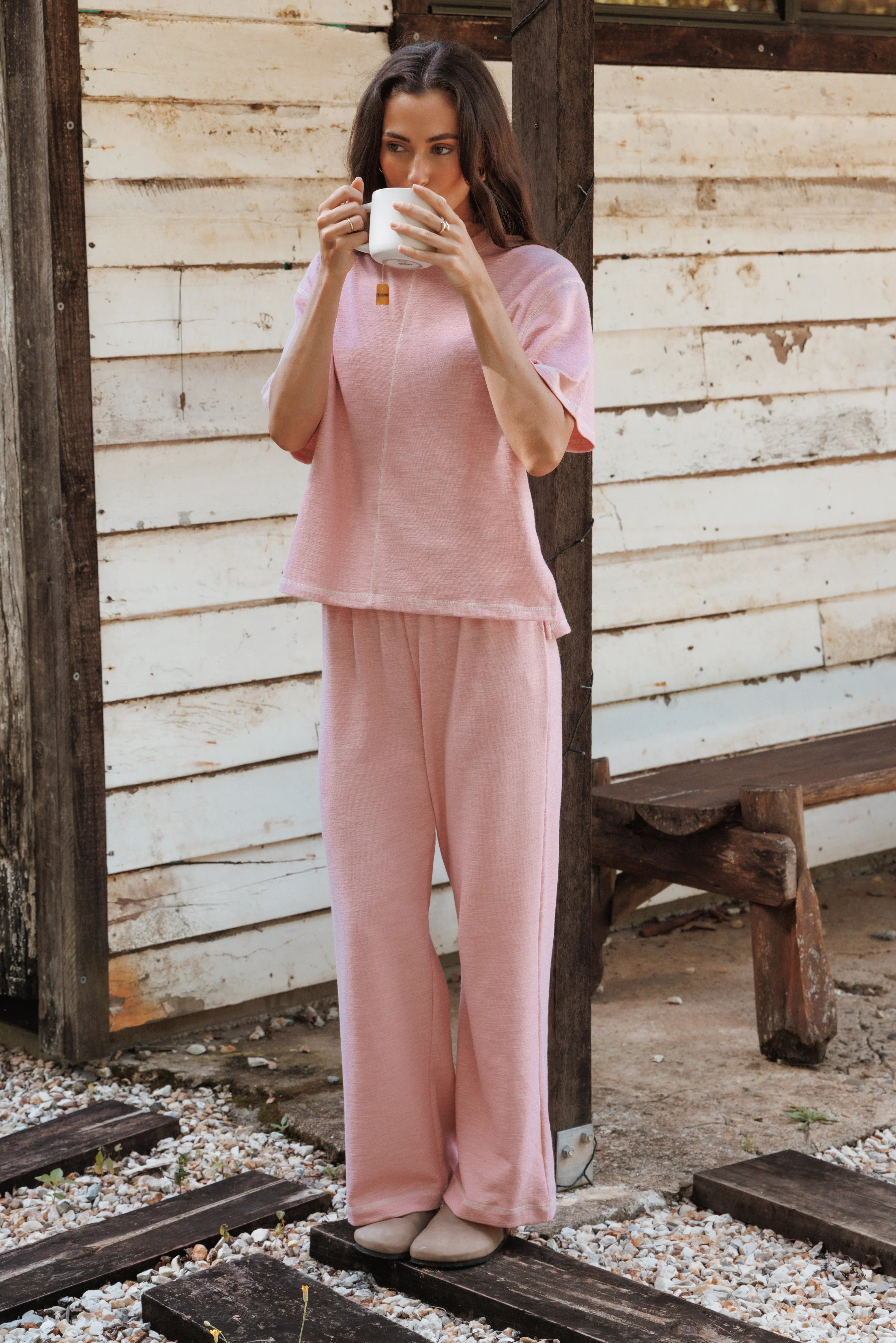 Angler Knit Set Pink