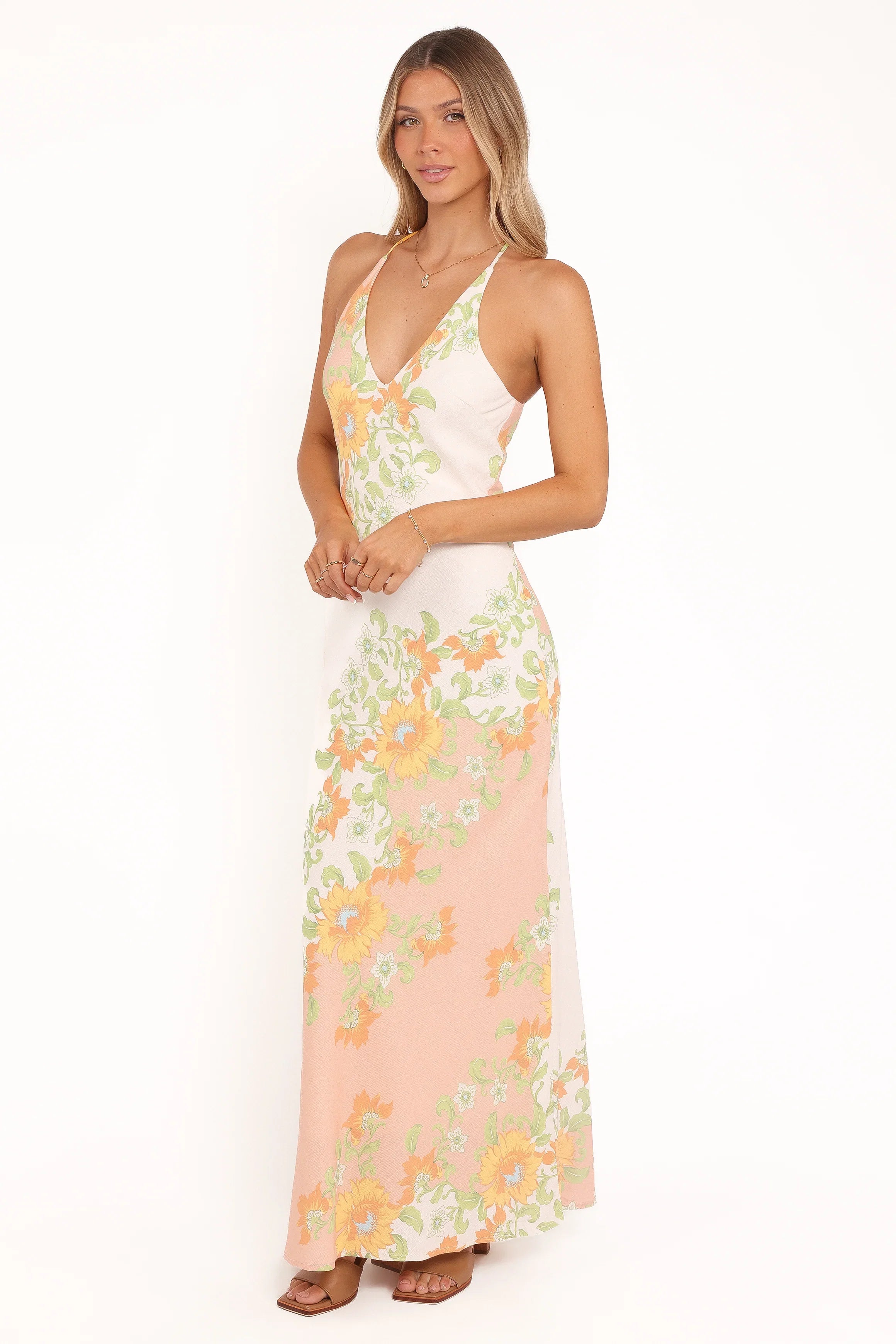 Haruki Maxi Dress Yellow Spring Floral