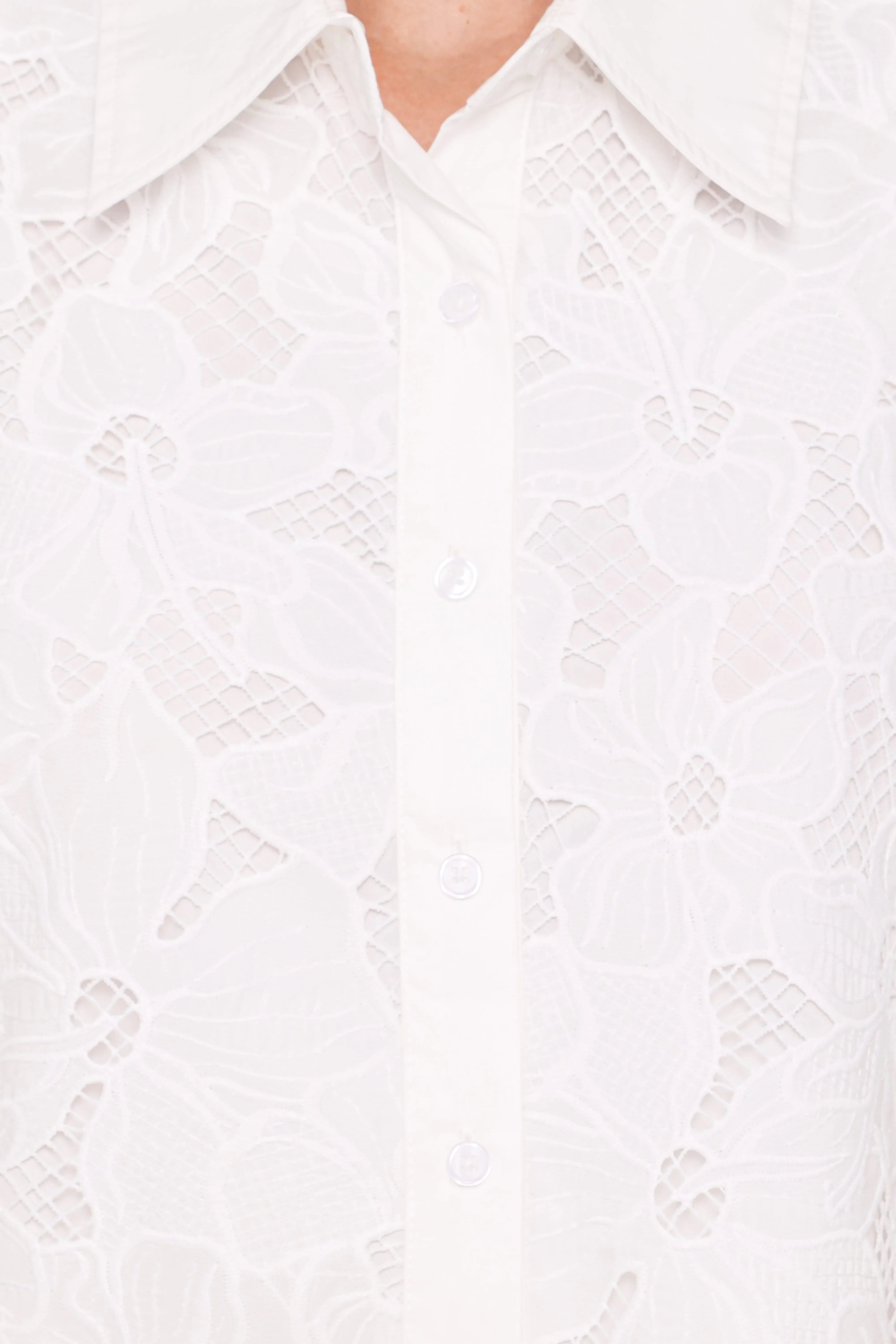 Fidelma Cropped Shirt White