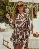 Sea Side Abstract Mini Dress