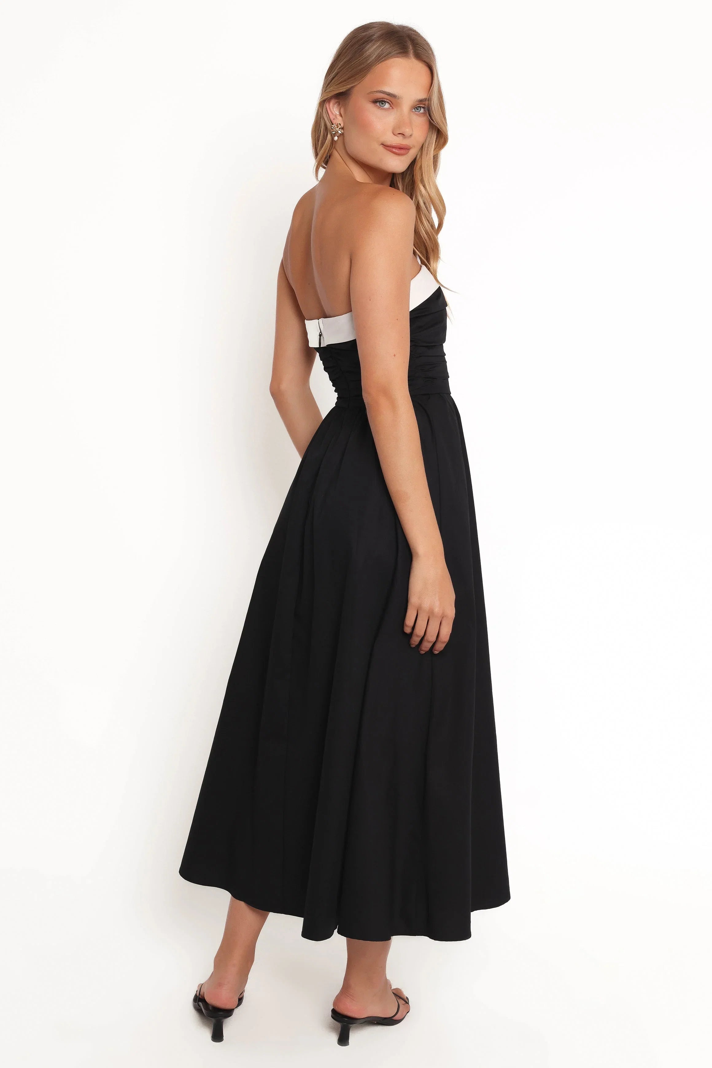Marais Strapless Midi Dress Black