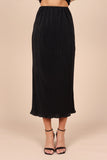 Minelli Pleat Midi Skirt Black