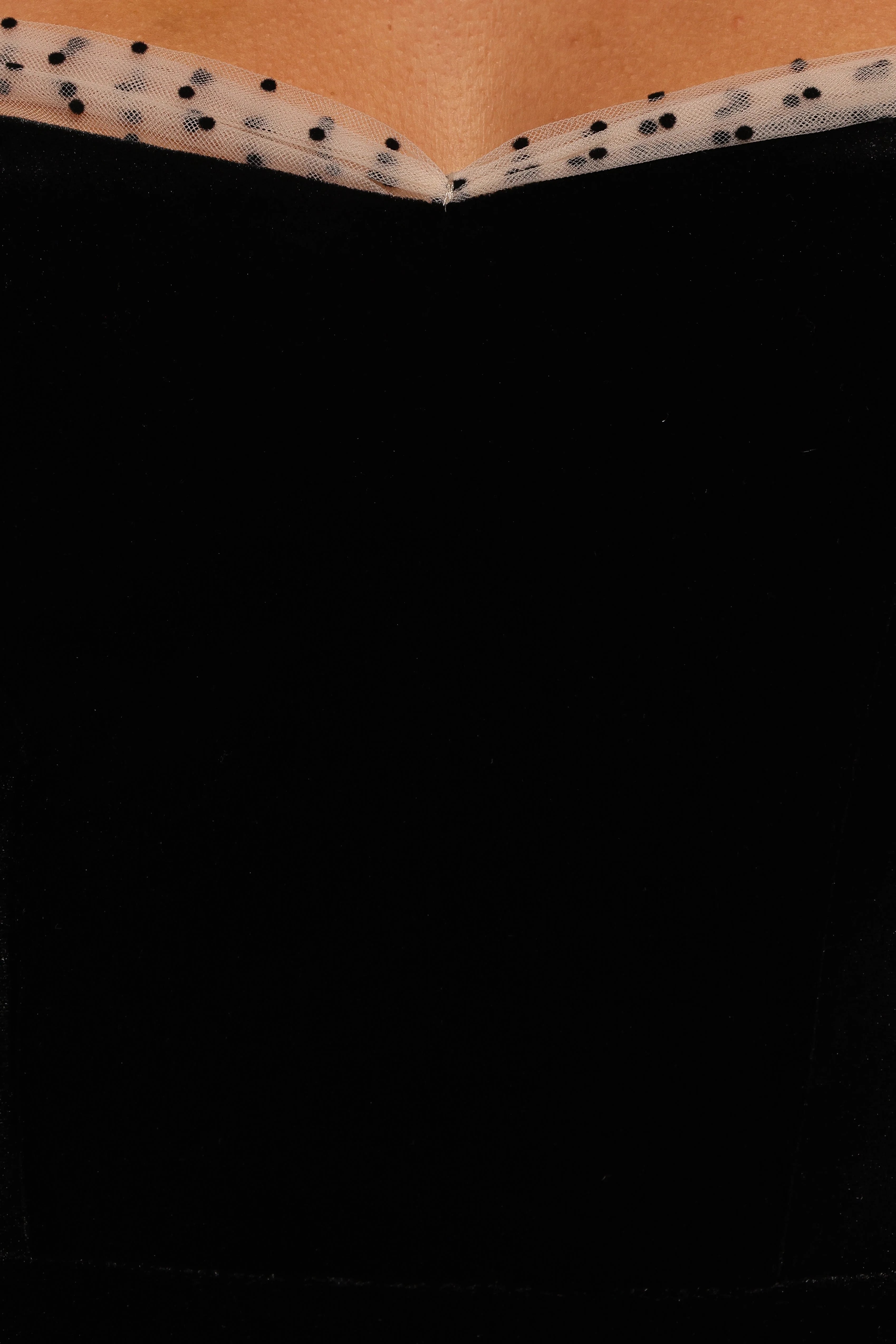 Ennette Velvet Mini Dress Black