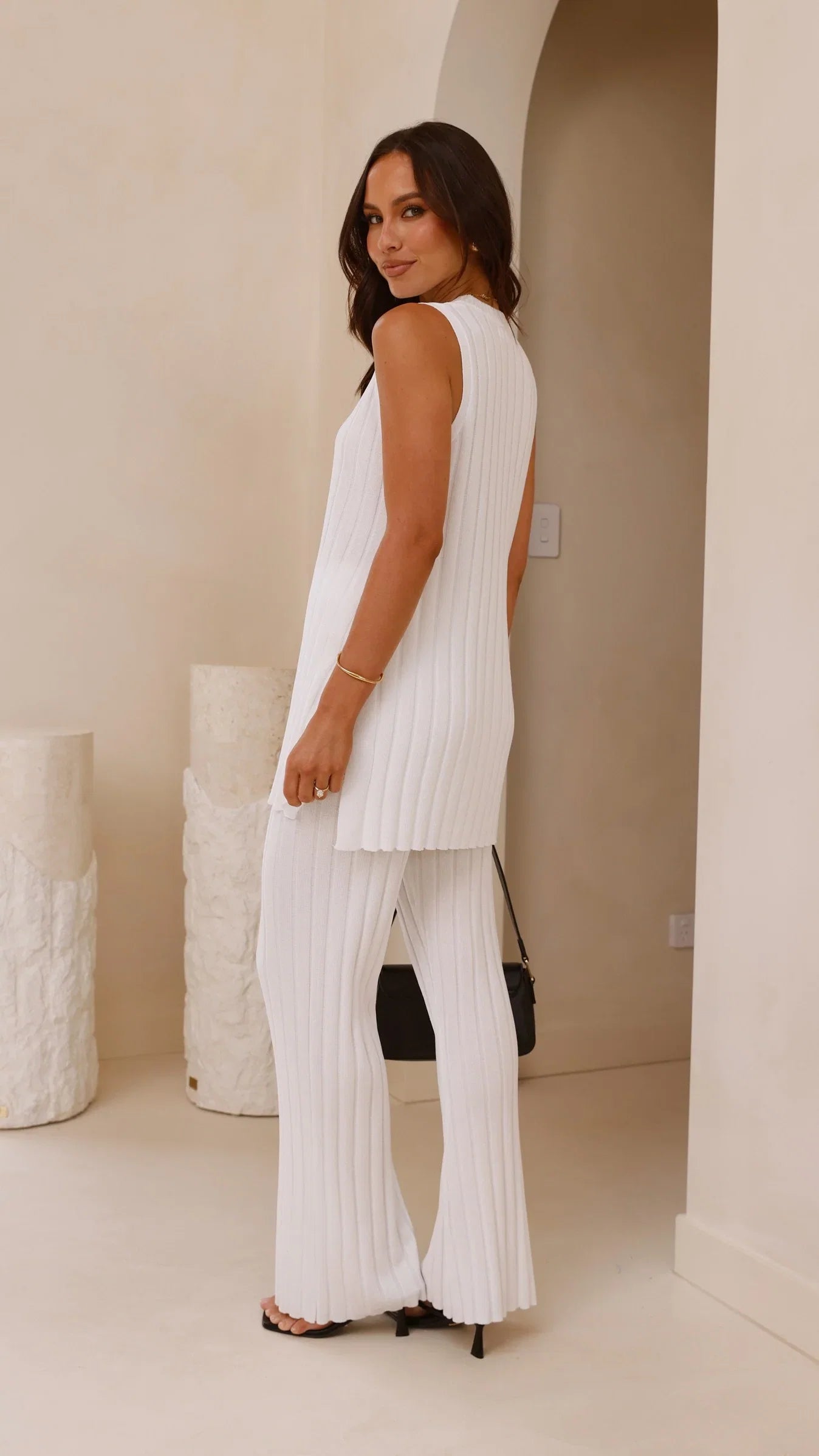 Megan Knit Top White