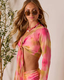 Rosiana Front Tie Cover Up Top