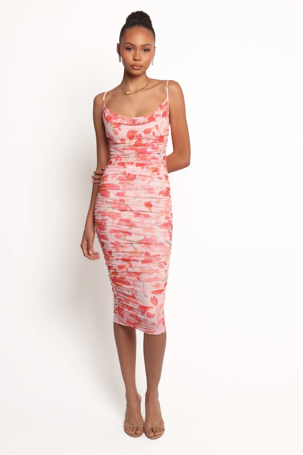 Tempest Midi Dress Pink Floral