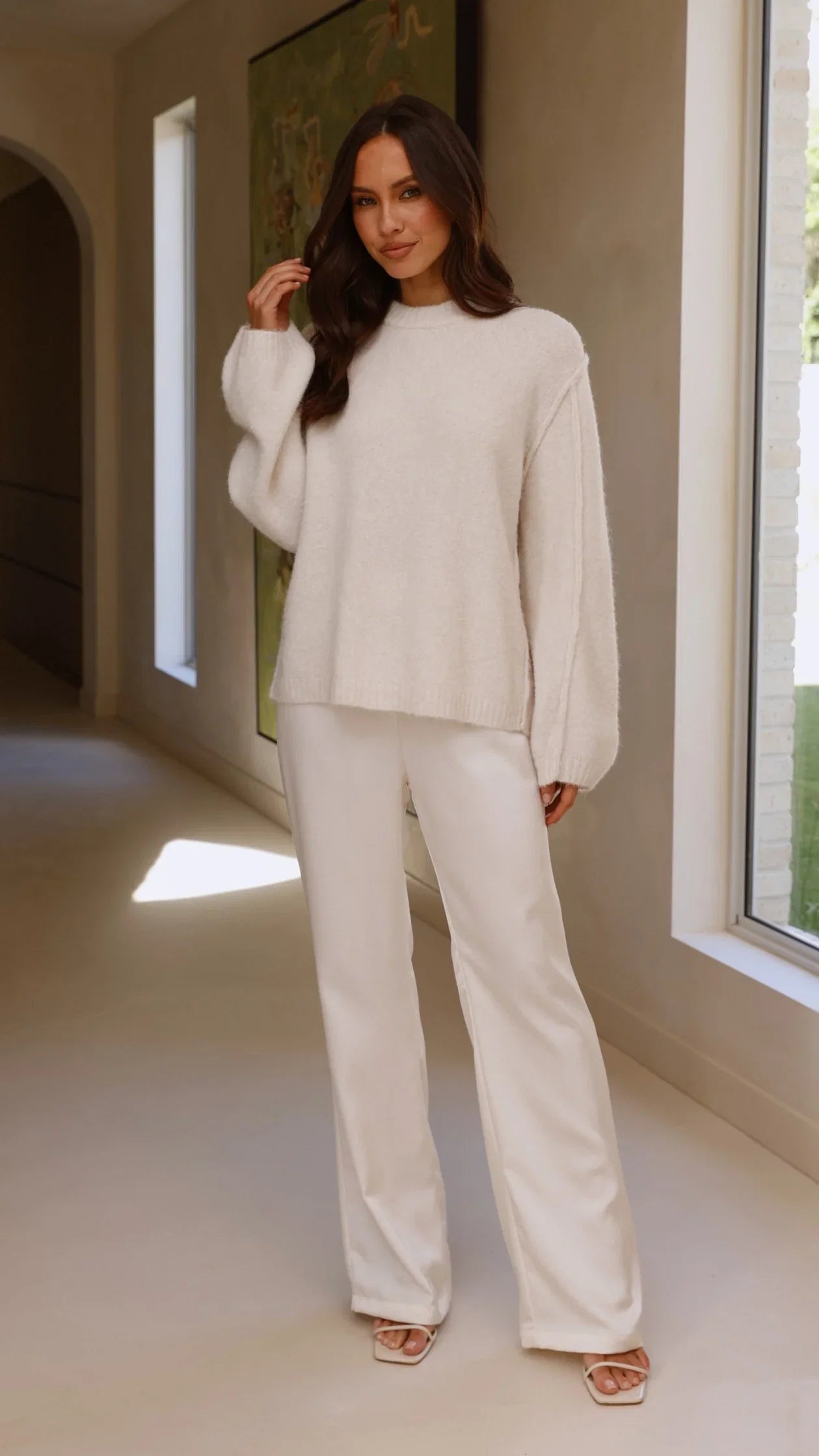 Ally Knit Sweater Cream