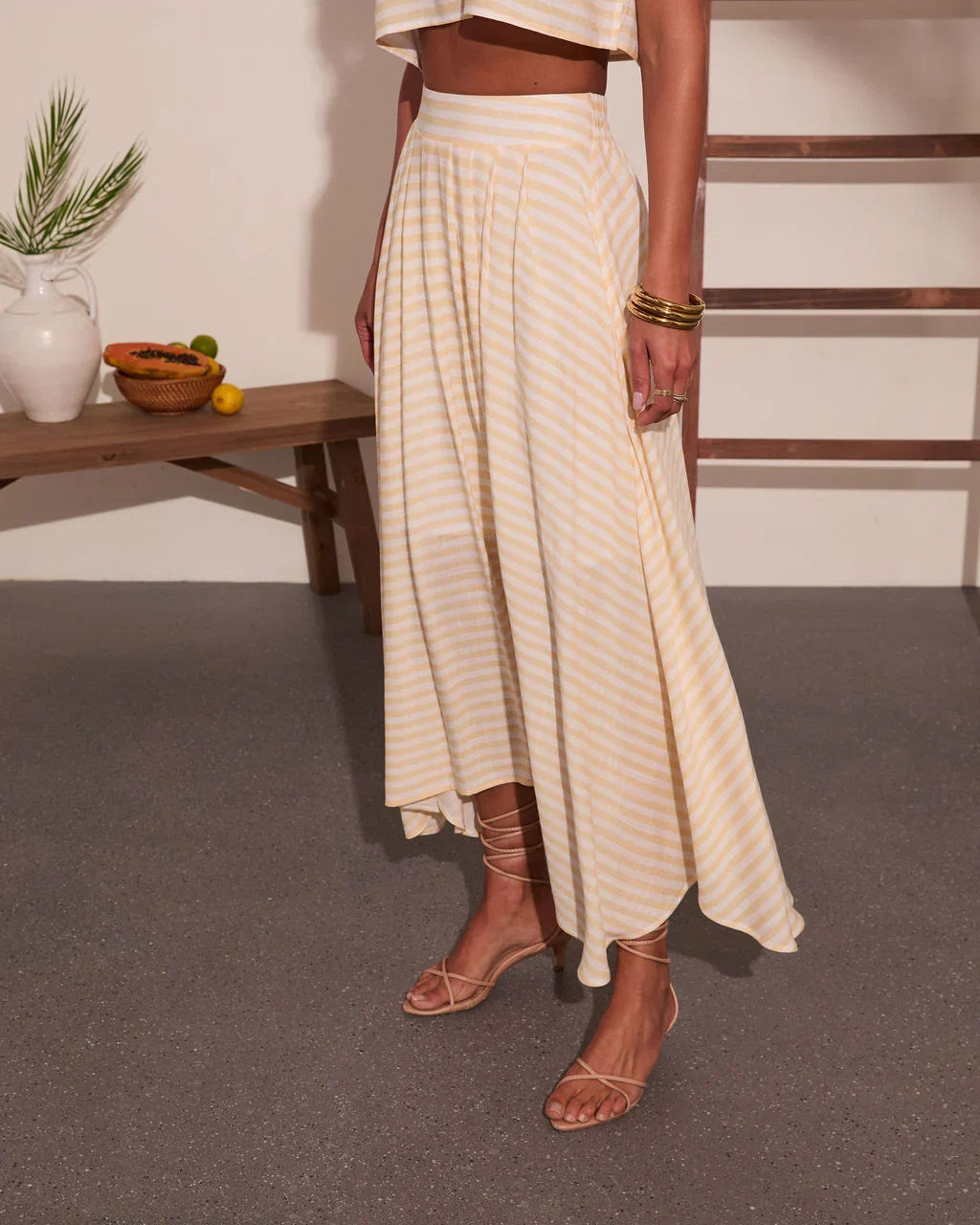 Morning Breeze Striped Maxi Skirt