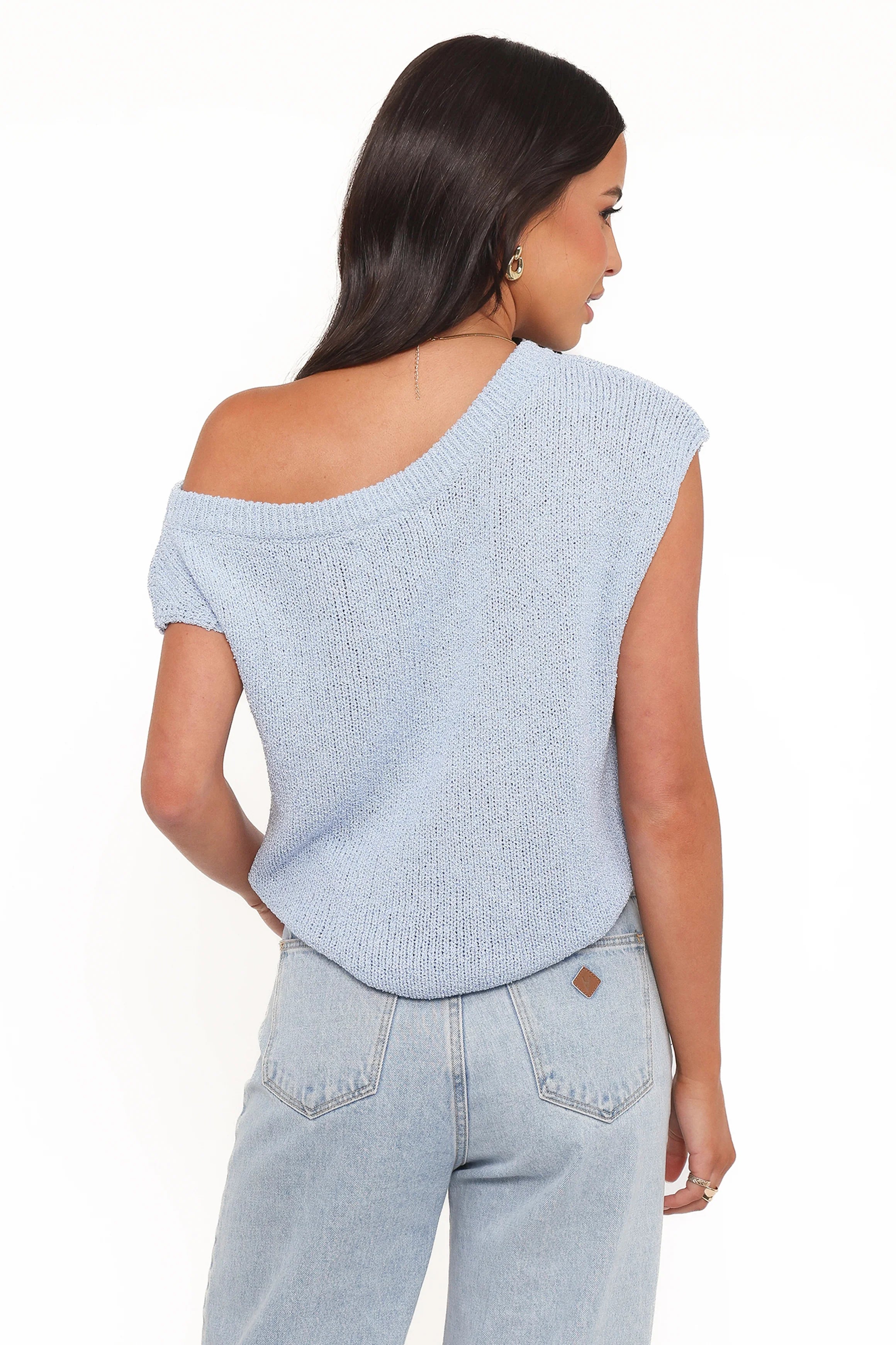 Coco Knit Top Pale Blue