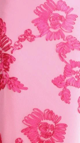 Nikova Maxi Dress Pink Embroidery