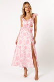 Rori Ruffle Maxi Dress Pink Floral