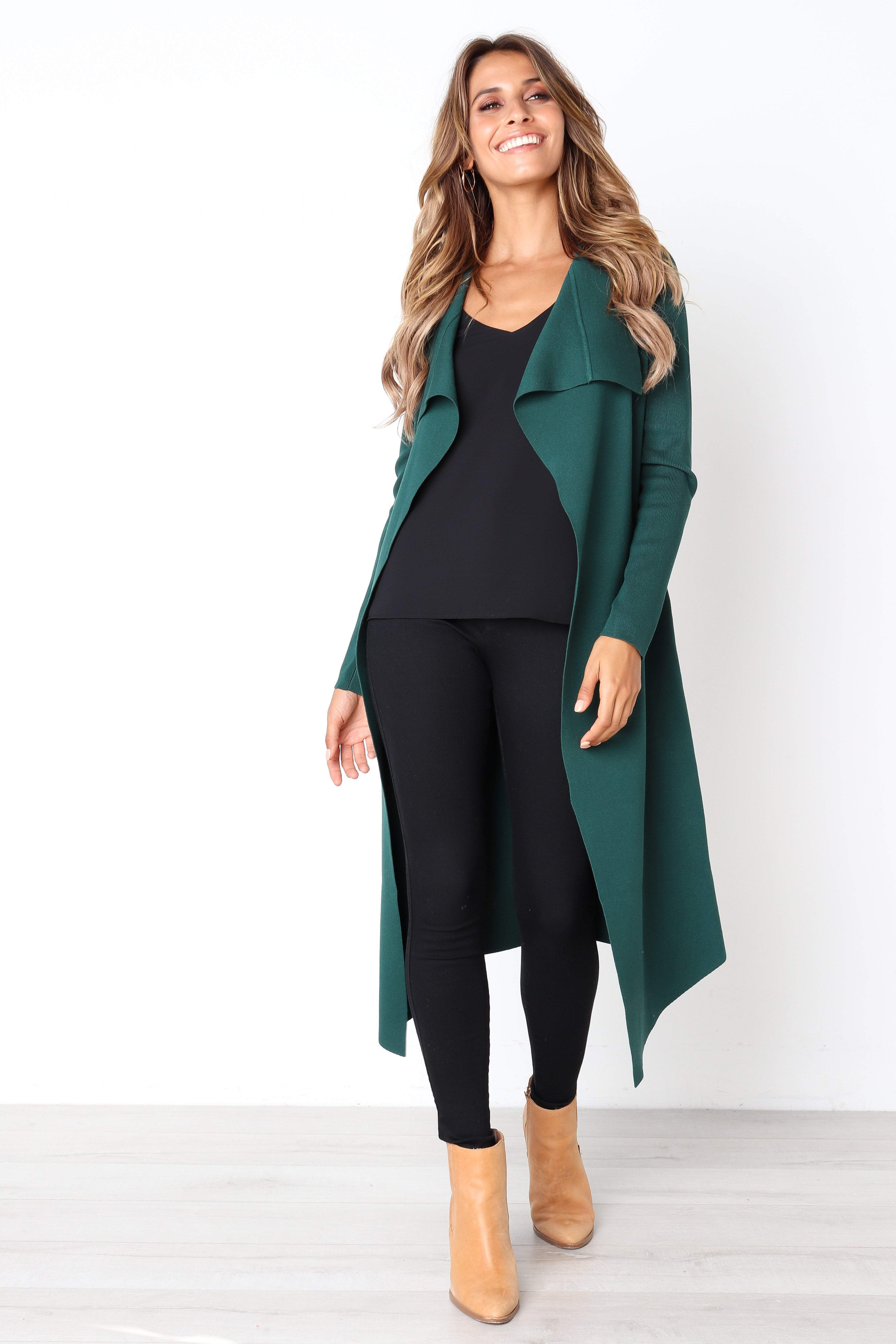 Audrina Cardigan Forest Green