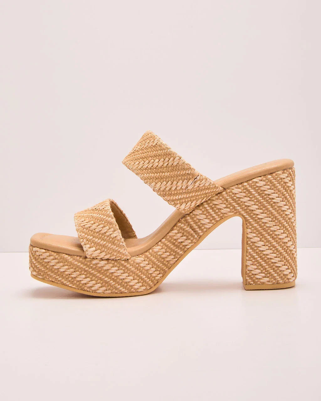 Kaima Raffia Platform Heeled Sandal