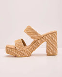 Kaima Raffia Platform Heeled Sandal