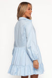 Carlotta Long Sleeve Mini Dress Blue