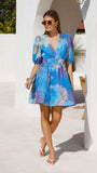 Abel Mini Dress Blue Floral