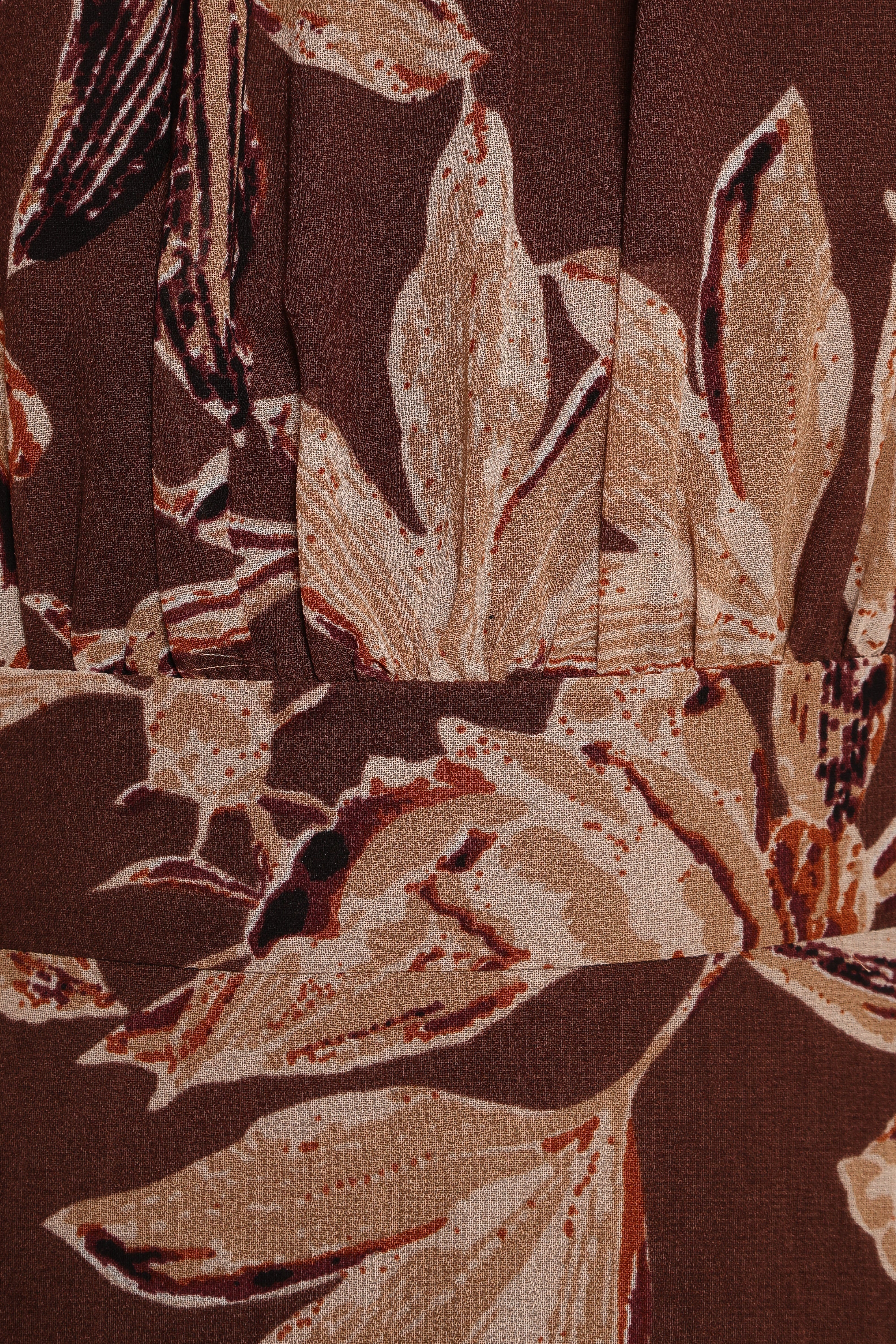 Delphine Maxi Dress Brown Floral