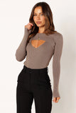 Jupiter Long Sleeve Knit Top Mocha