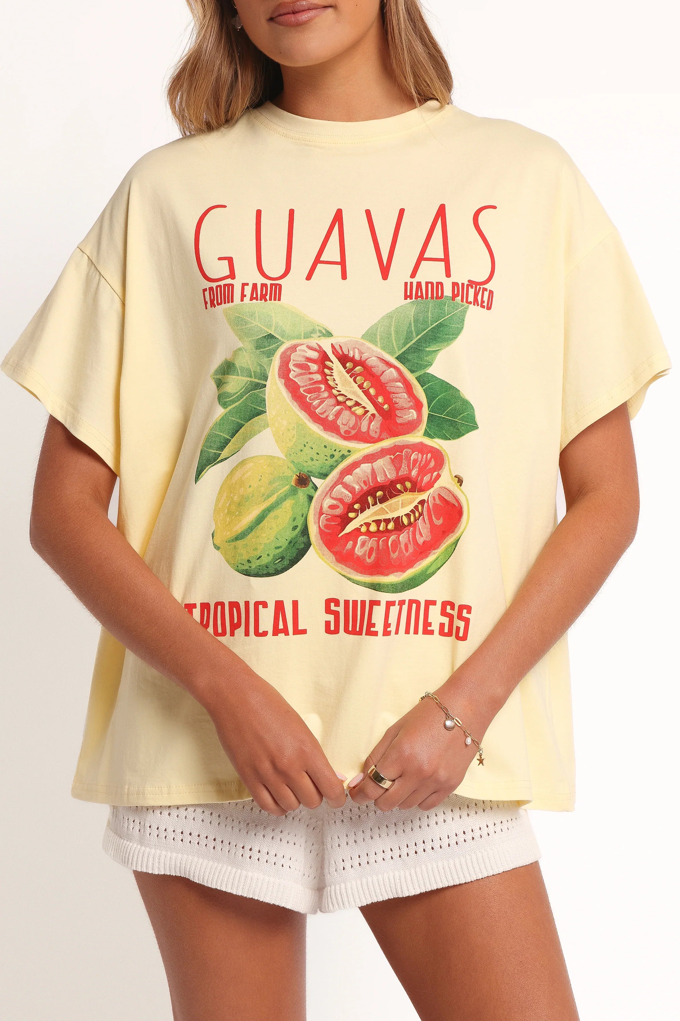 Guavas Graphic Tee Pale Yellow
