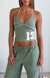Cant Help The Feeling Halter Top Khaki
