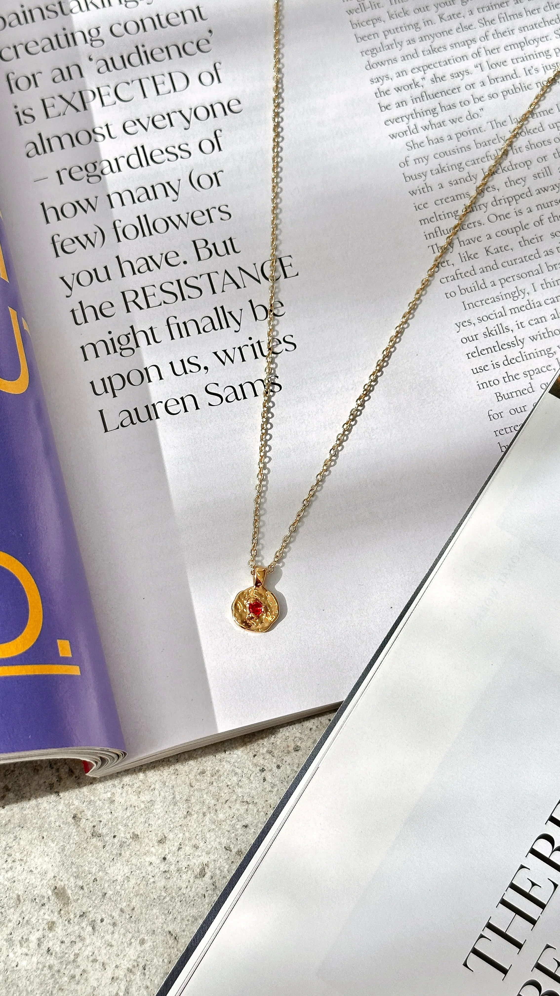 January Birthstone Necklace Garnet