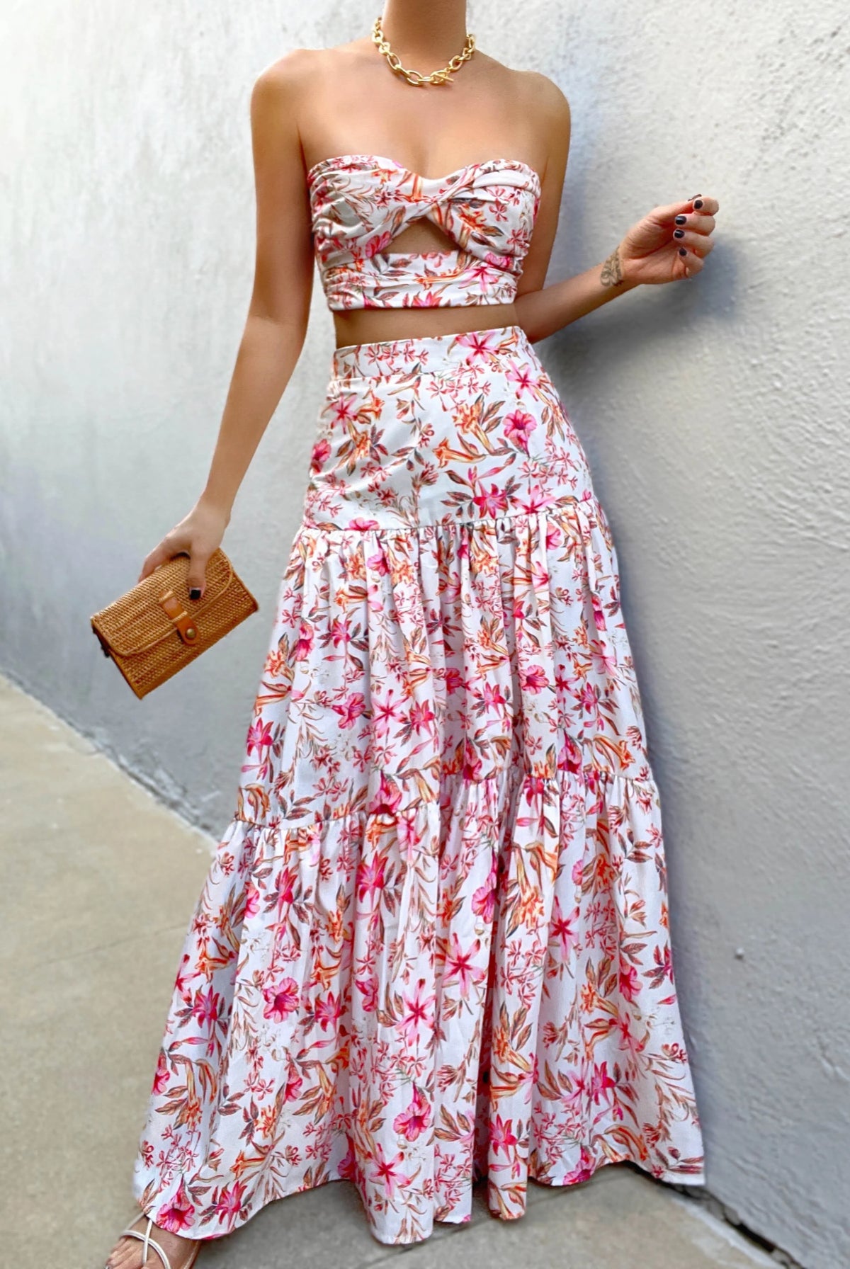 Hydra Top White Floral