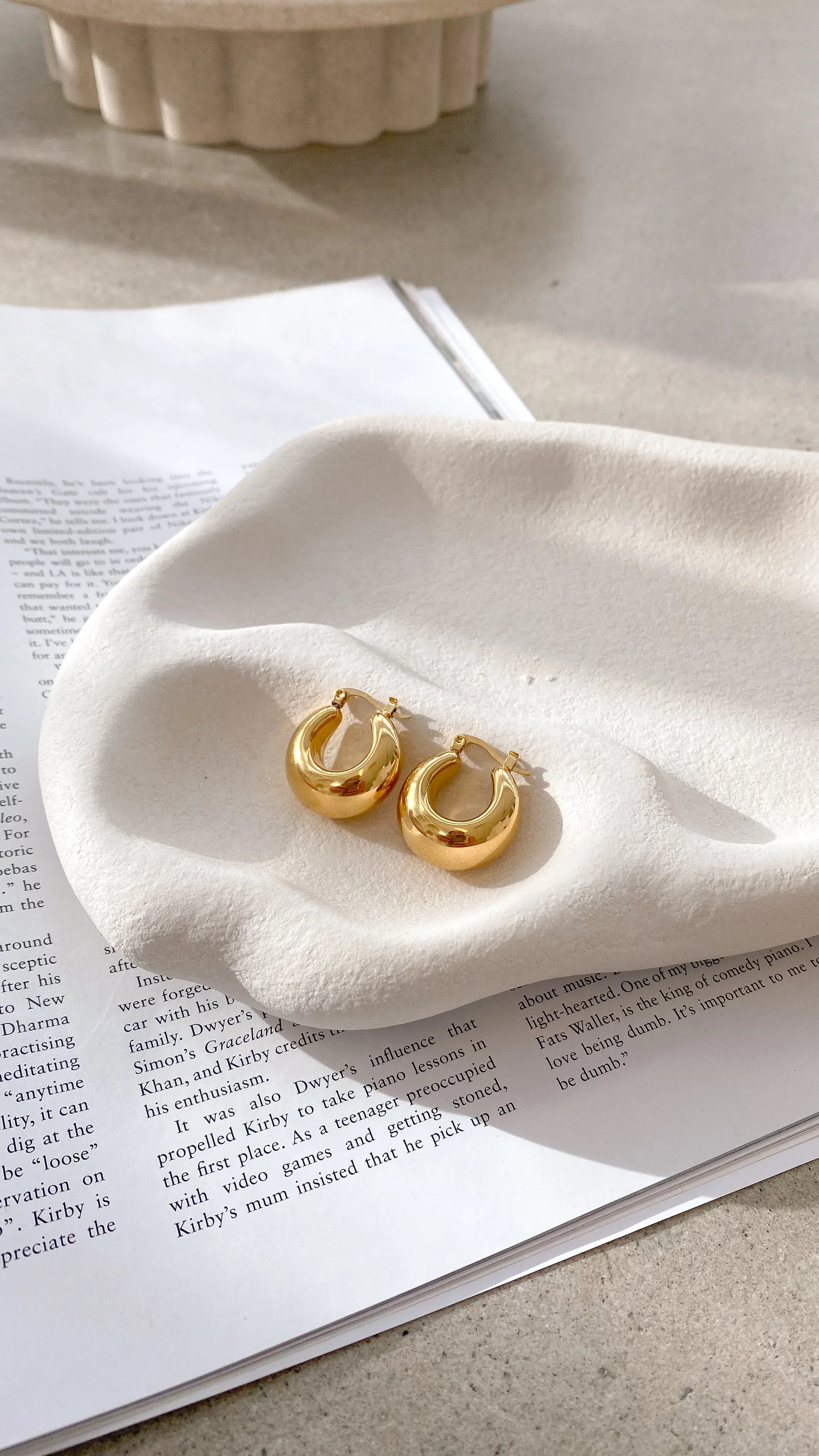 Forte Hoop Earrings Gold