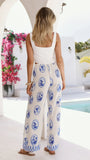 Addie Pants Blue Stamps