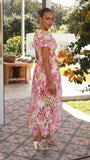 Solana Midi Dress Pink Floral