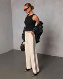 Quiet Day Striped Straight Leg Sweatpants