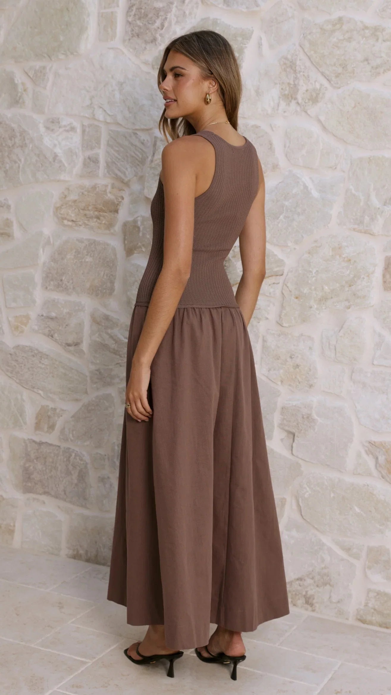 Arden Maxi Dress Chocolate