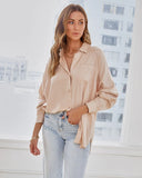 Duarte Linen Blend Button Down Top