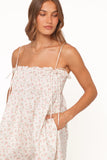 Liora Romper Peach Ditsy Floral
