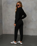 Ryker Pocketed Half Zip Knit Jumpsuit
