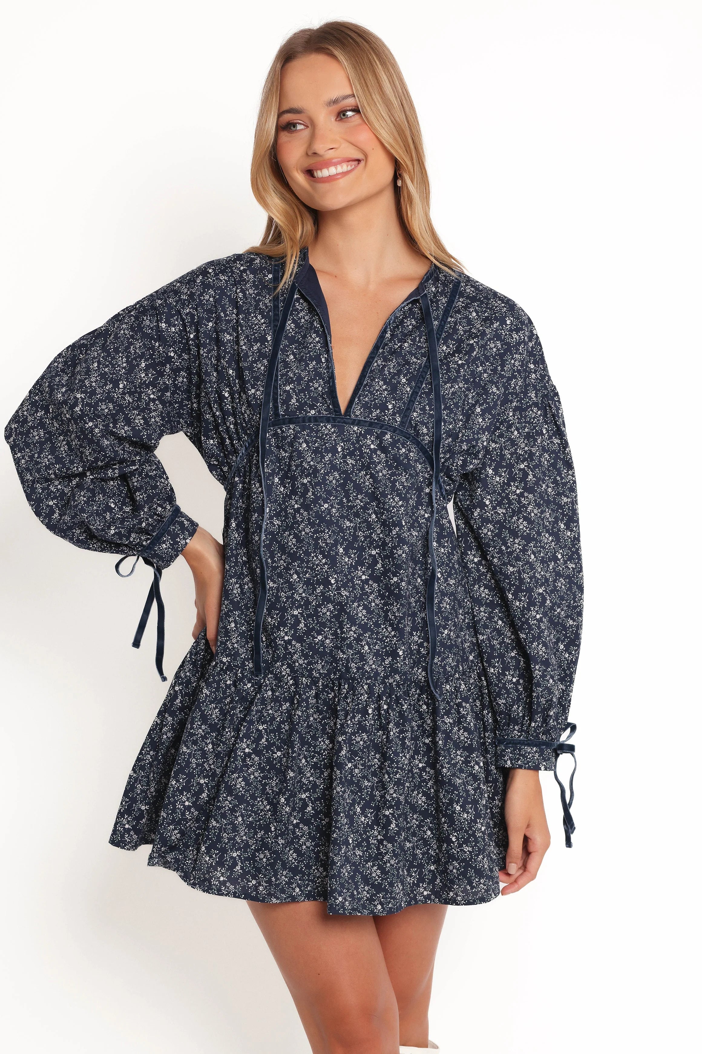 Brooklyn Mini Dress Blue Floral